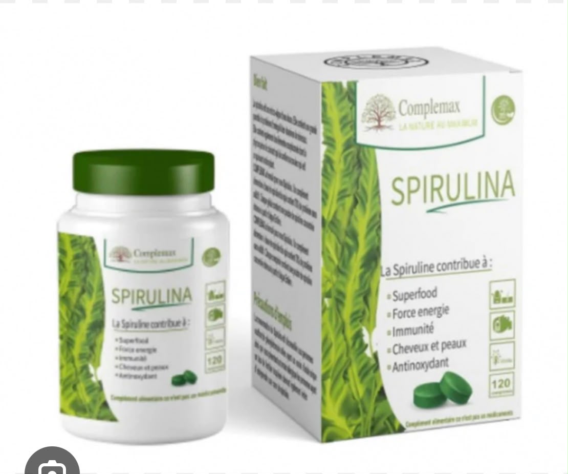 Complemax Spiruline 120 Comprimés – Énergie, Vitalité & Défenses Naturelles