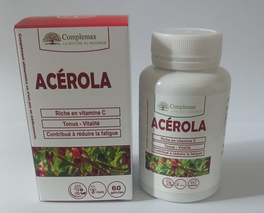 Complemax Acérola 500 mg 60 Gélules – Immunité, Vitalité & Vitamine C Naturelle