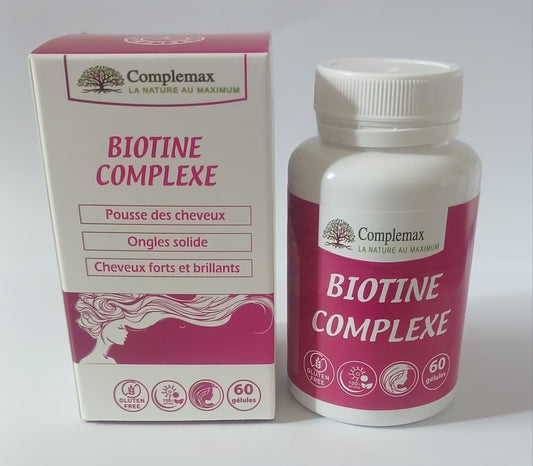 Complemax Biotine Complexe 60 Gélules – Cheveux, Ongles & Peau