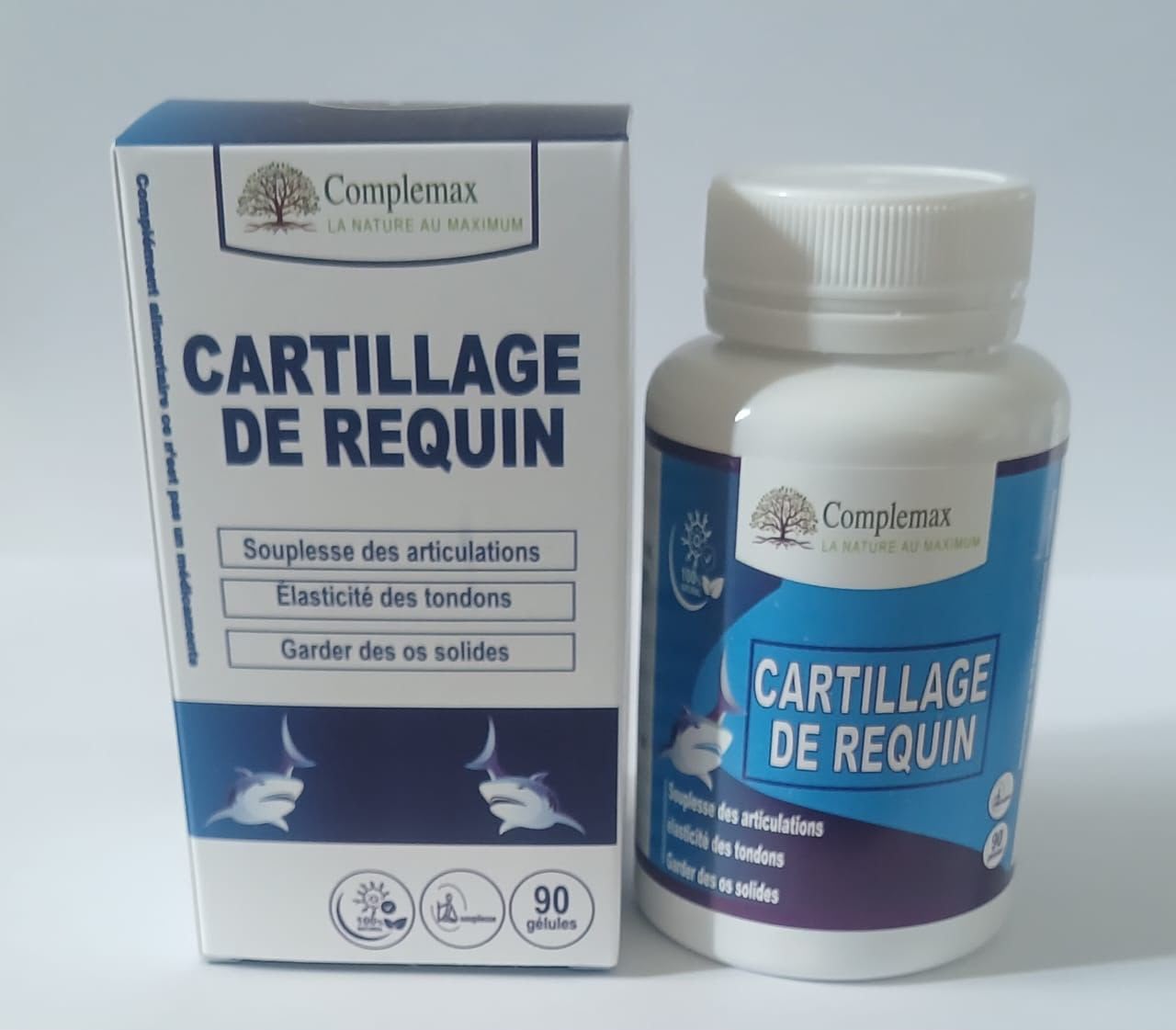 Complemax Cartilage de Requin 400 mg 90 Gélules – Articulations, Mobilité & Confort Quotidien