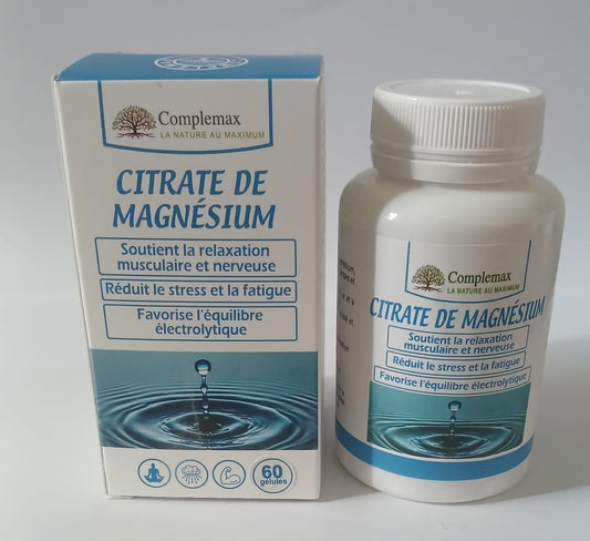 Complemax Citrate de Magnésium 60 Gélules – Stress, Fatigue & Équilibre Nerveux