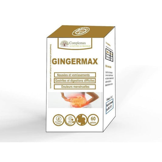 Complemax Gingermax 60 Gélules – Digestion, Confort Digestif & Vitalité
