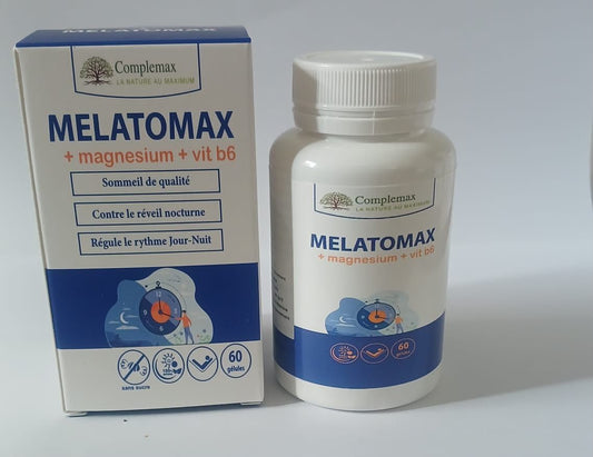 Complemax Melatomax Mag Plus B6 60 Gélules – Sommeil, Relaxation & Détente
