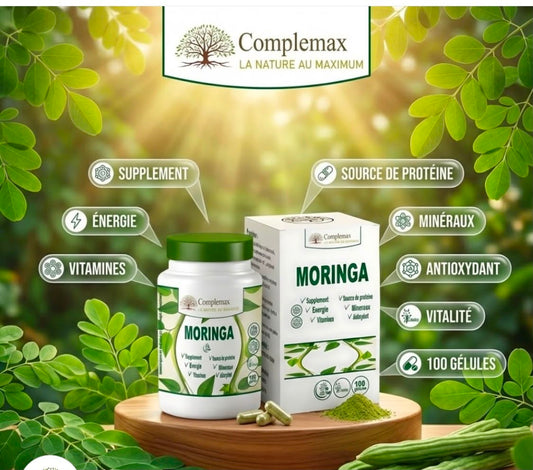 Complemax Moringa 400 mg 100 Gélules – Énergie, Vitalité & Défenses Naturelles