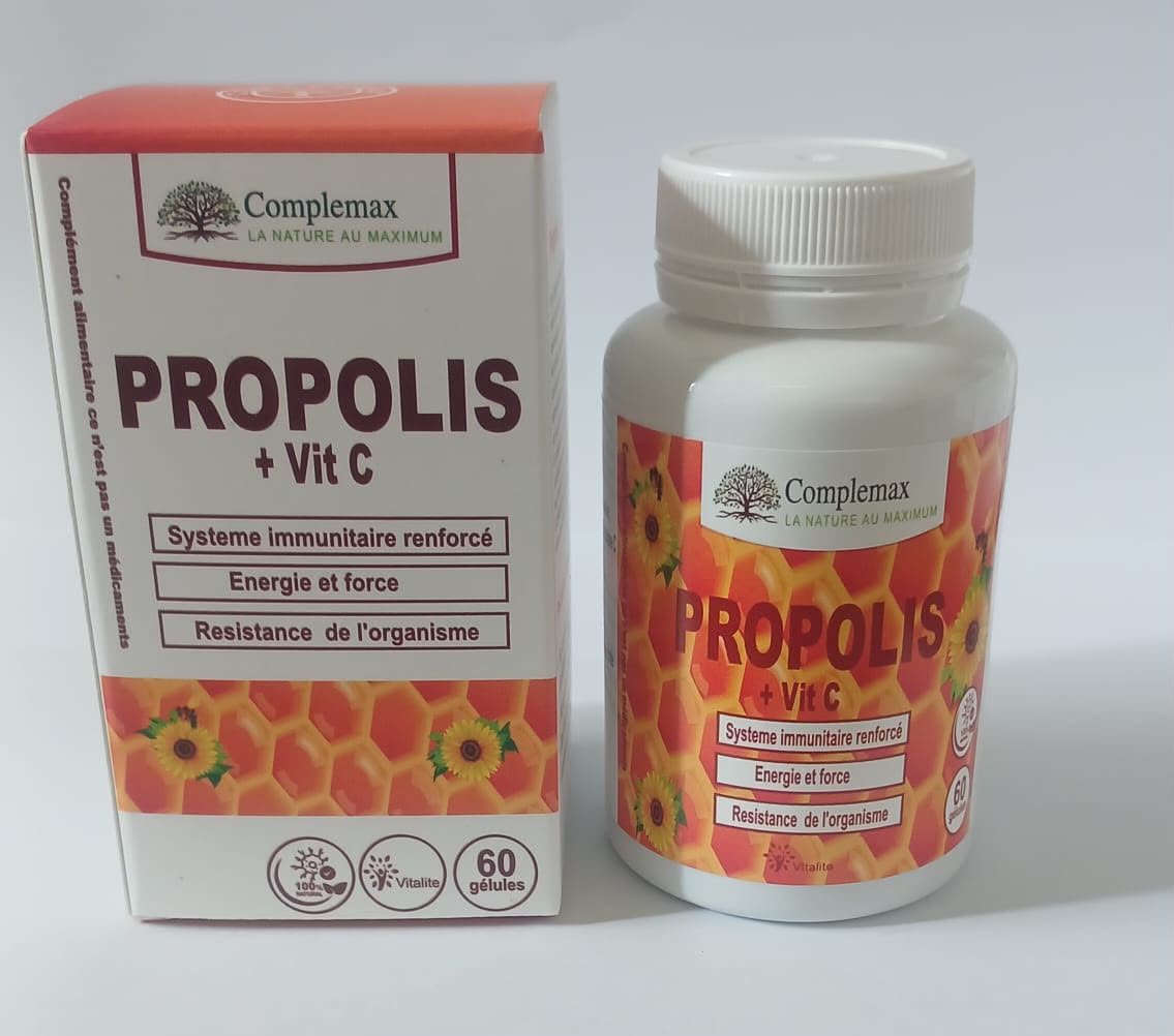 Complemax Propolis + Vitamine C 250 mg – 60 Gélules | Immunité & Défenses Naturelles