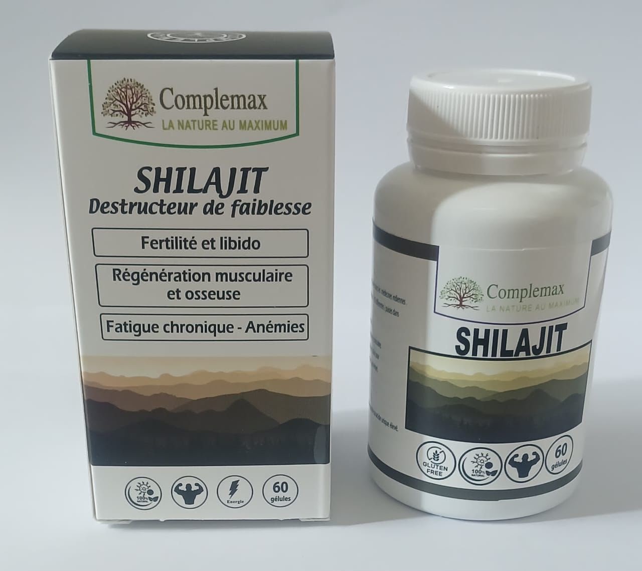 Complemax Shilajit 60 Gélules – Énergie, Vitalité et Endurance Naturelle